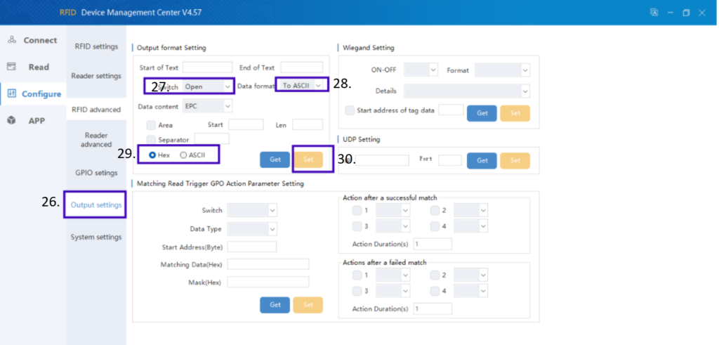 Output Settings