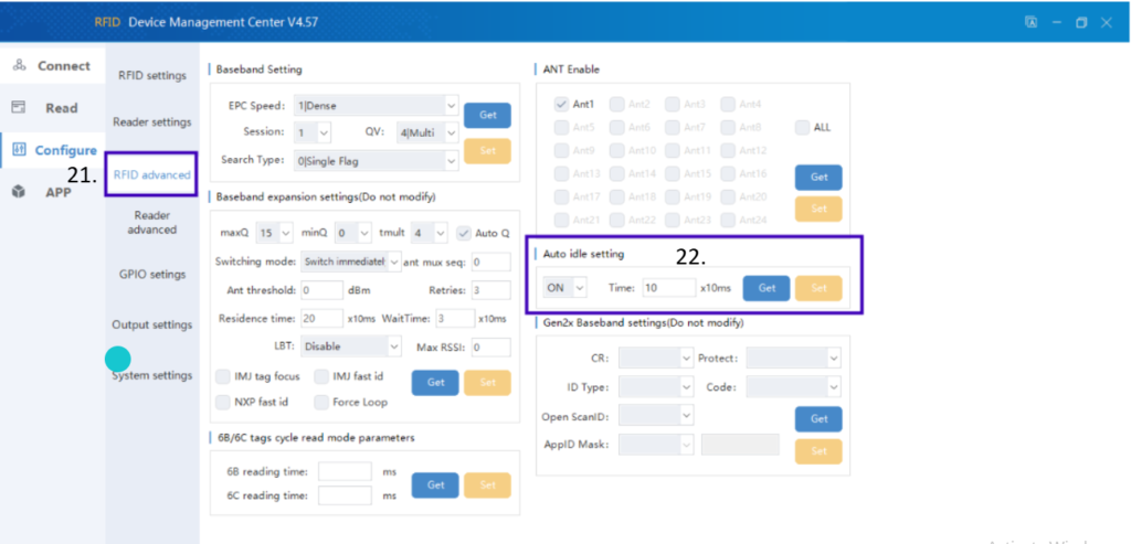 Reader Advanced Settings