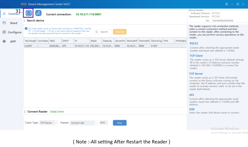 Restart Reader