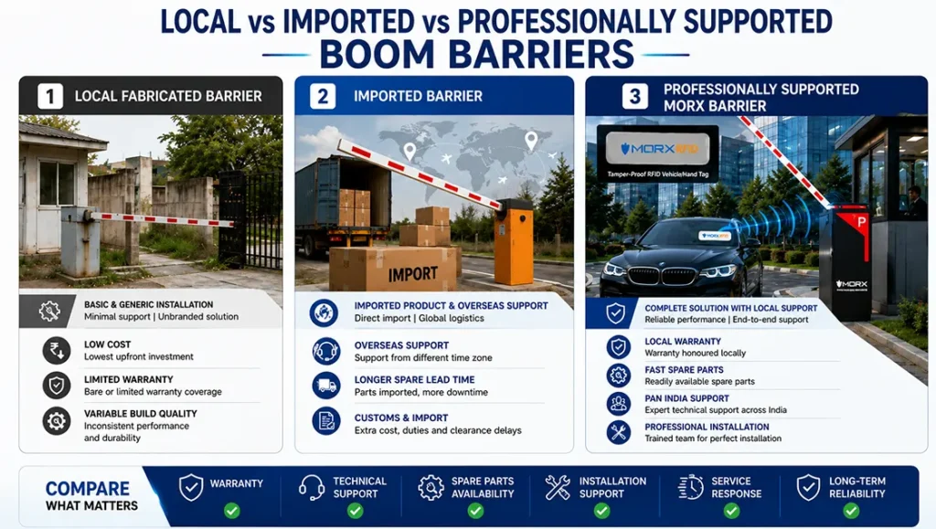 Local / Unbranded Fabricated Barriers vs Imported Barriers vs Professionally Supported Barriers