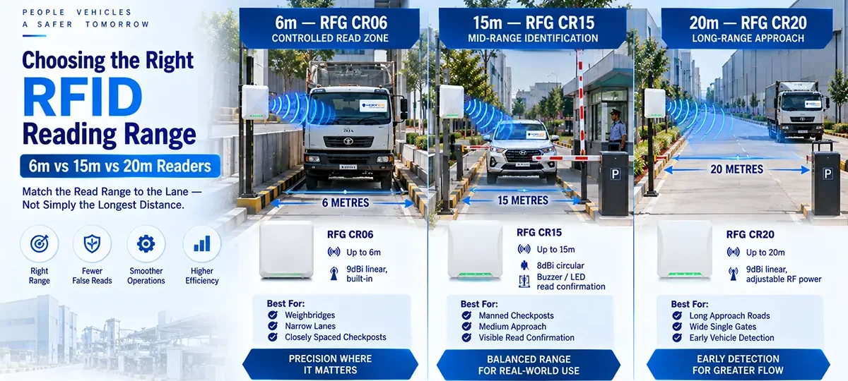 Choosing the Right RFID Reading Range: 6m vs 15m vs 20m Readers