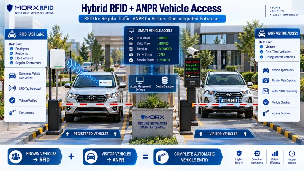 Hybrid RFID + ANPR Vehicle Access